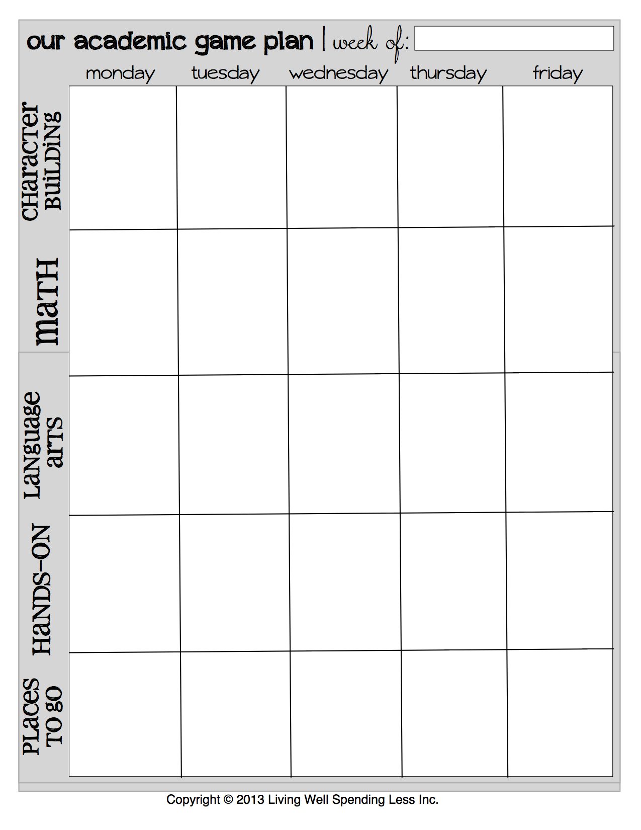 Homeschool Planner Free Printables Free Planner Download