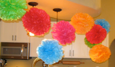 Tissue Paper Pom-Poms, Budget Friendly Party Decorations