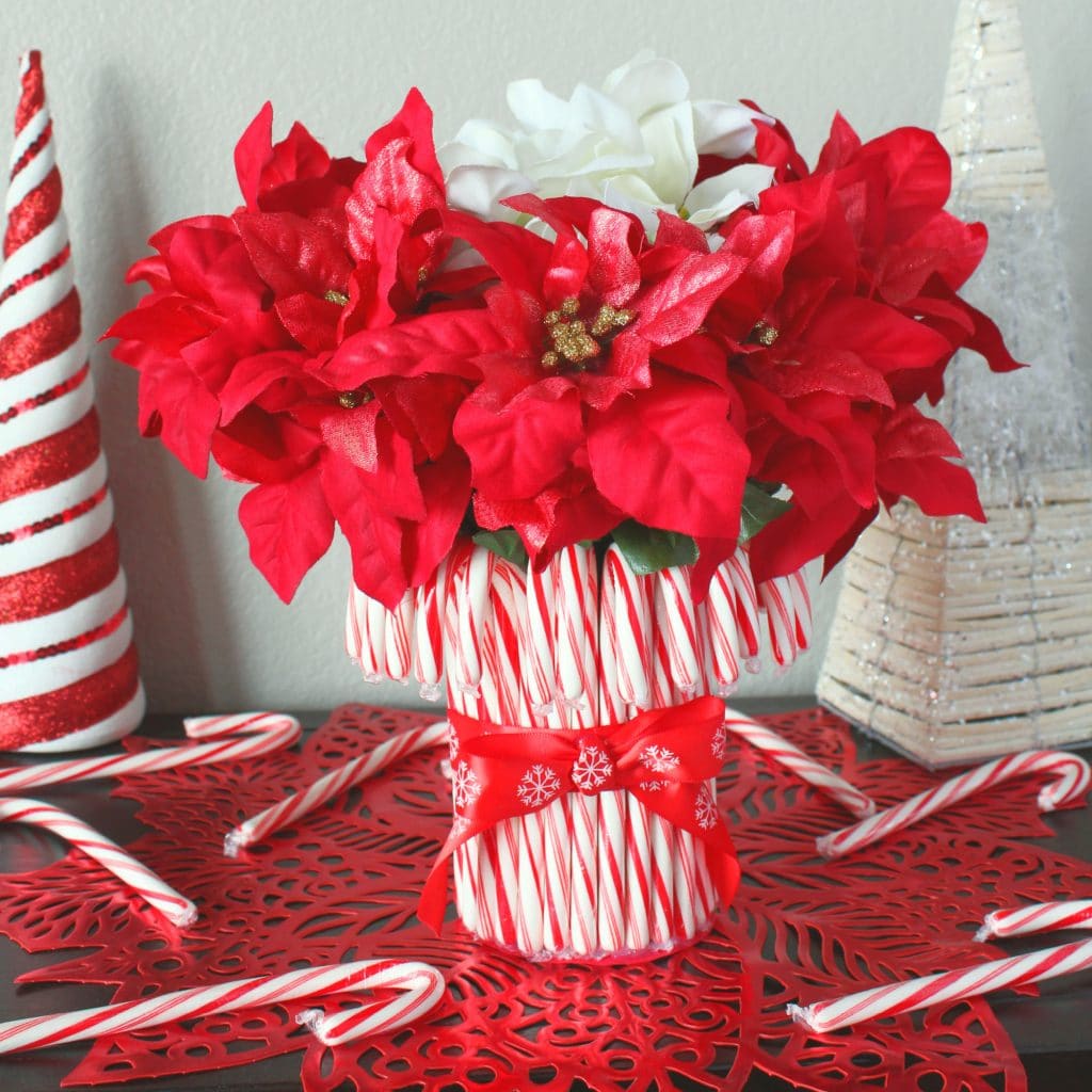 DIY Candy Cane Vase | Living Well Spending Less®