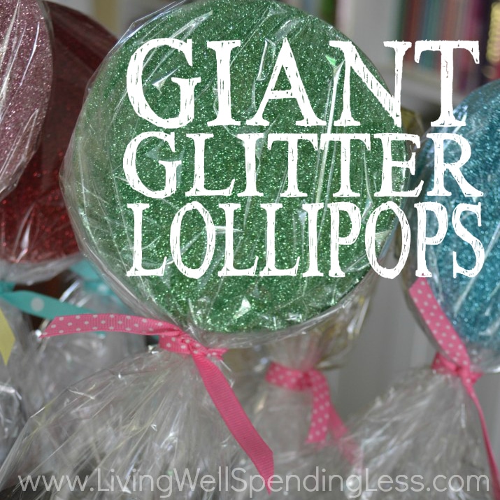 DIY Glitter Lollipops For Your Sweet Shop Party | Living Well Spending ...