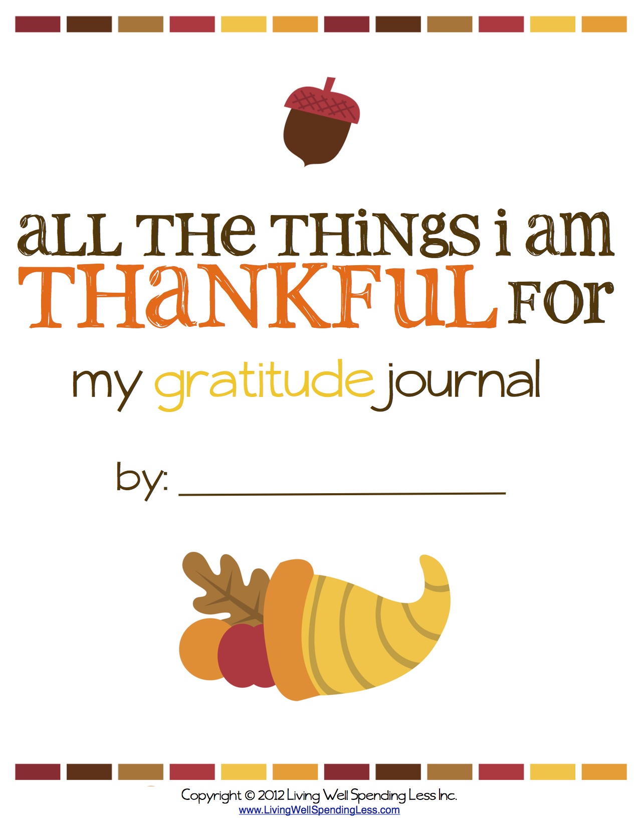 Free Printable Gratitude Journal Living Well Spending Less®