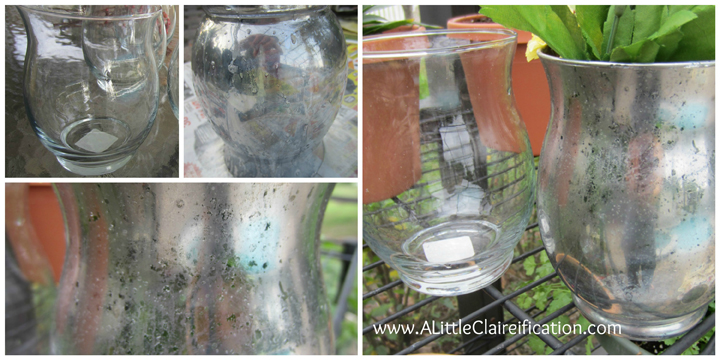 Glow jars, Frosted glass paint, Mercury glass diy
