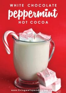 white chocolate peppermint hot chocolate bombs