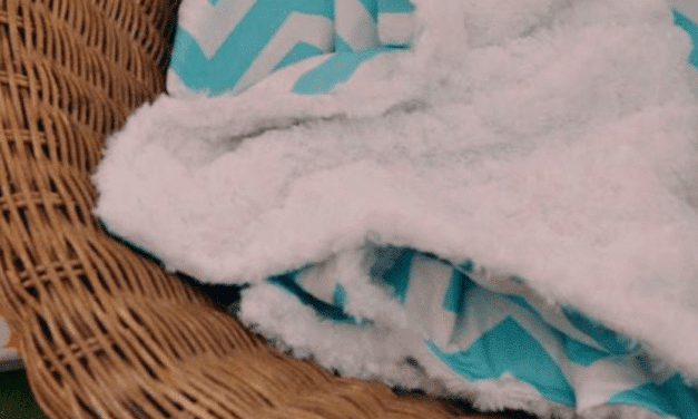 DIY Cozy Chevron Minky Throw