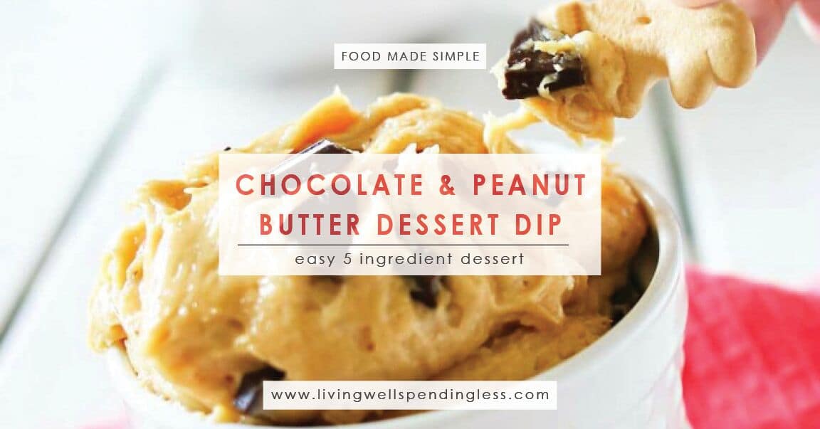 Chocolate & Peanut Butter Dessert Dip | Living Well Spending Less®