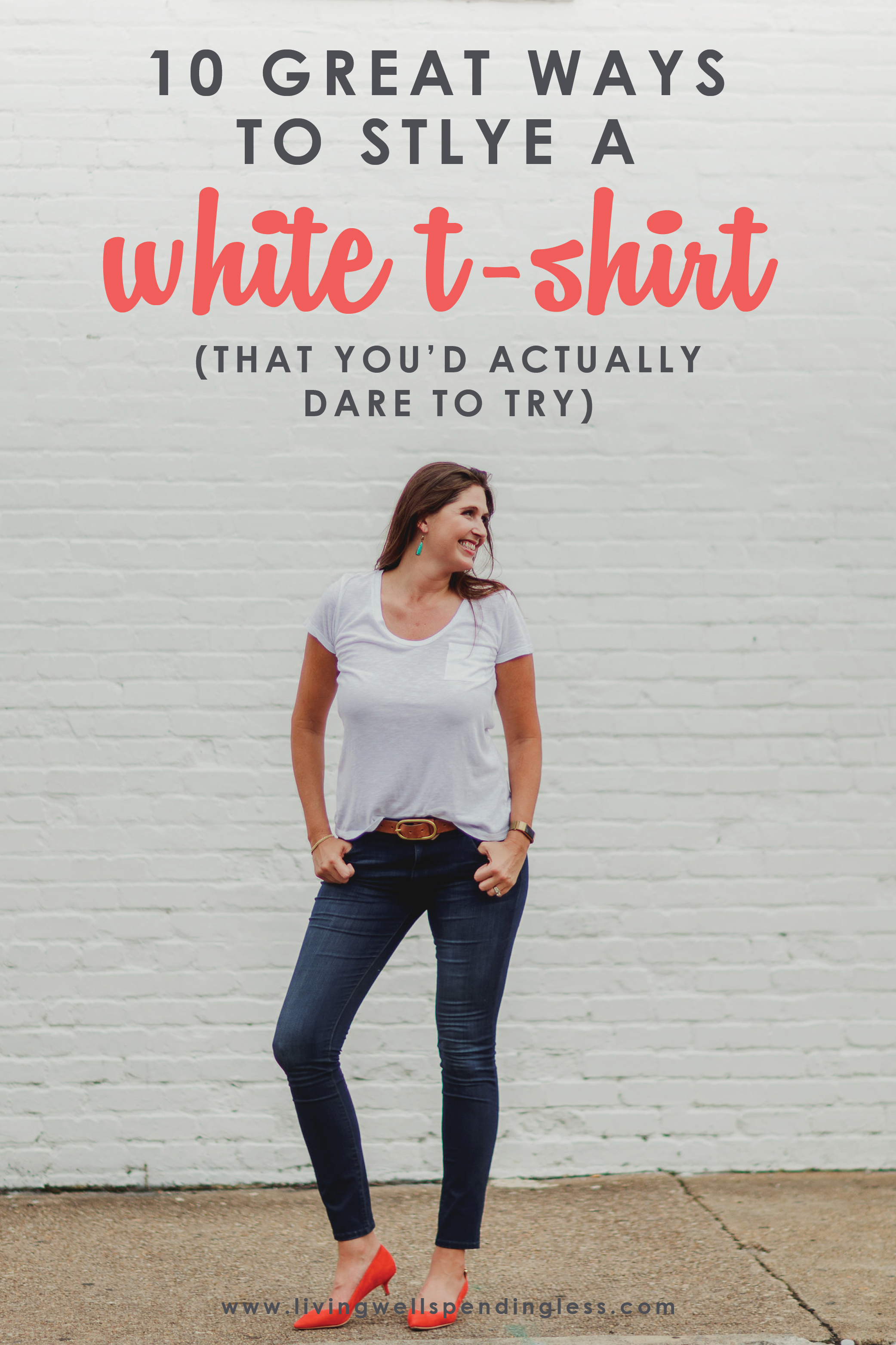 Don't have time to fuss over fashion? Why over-complicate your wardrobe with hard-to-match items? Here are 10 great ways to dress up a classic white t-shirt. #fashion #DIY #beauty #fashiontips #wardrobe #beautytips