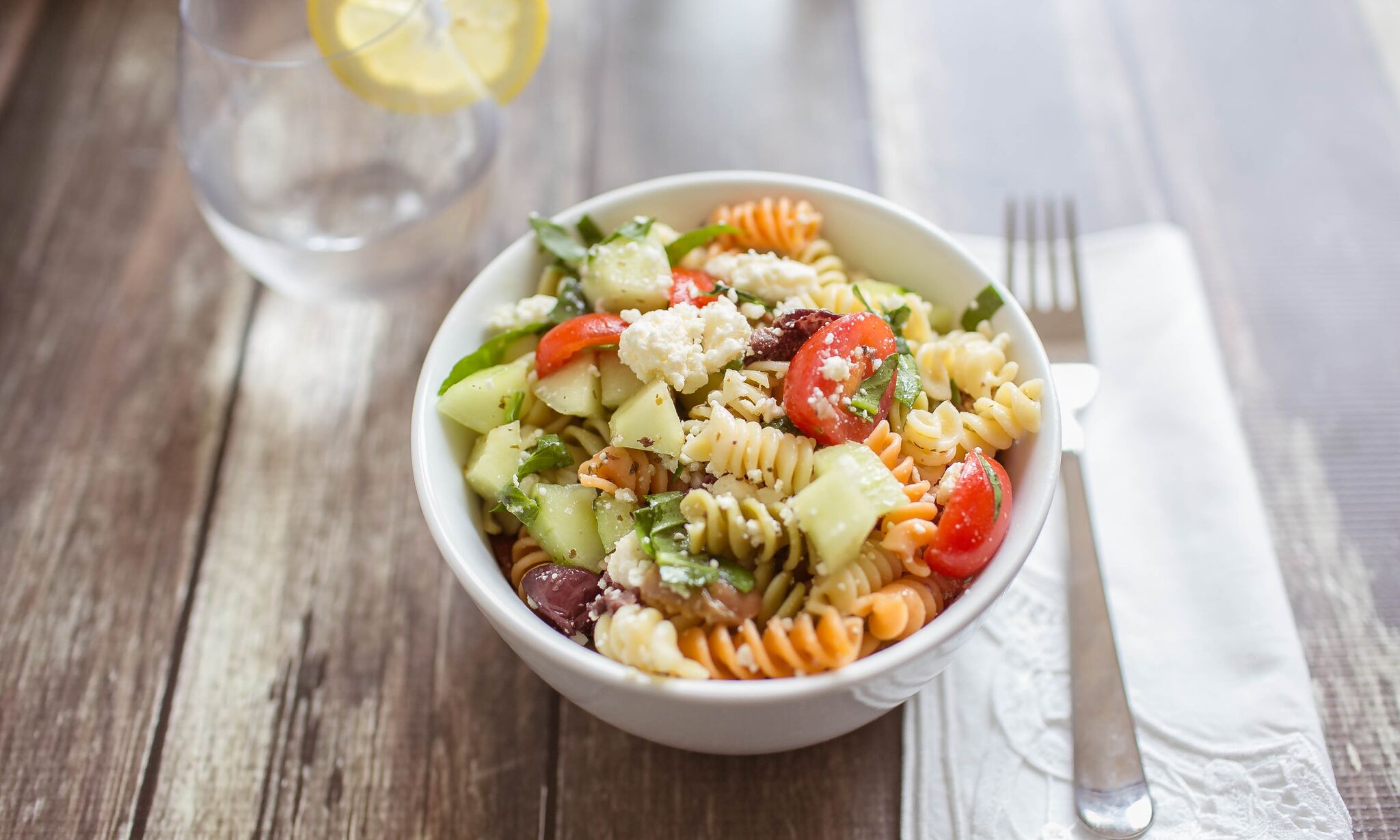 Simple Greek Pasta Salad Recipe | Living Well Spending Less®