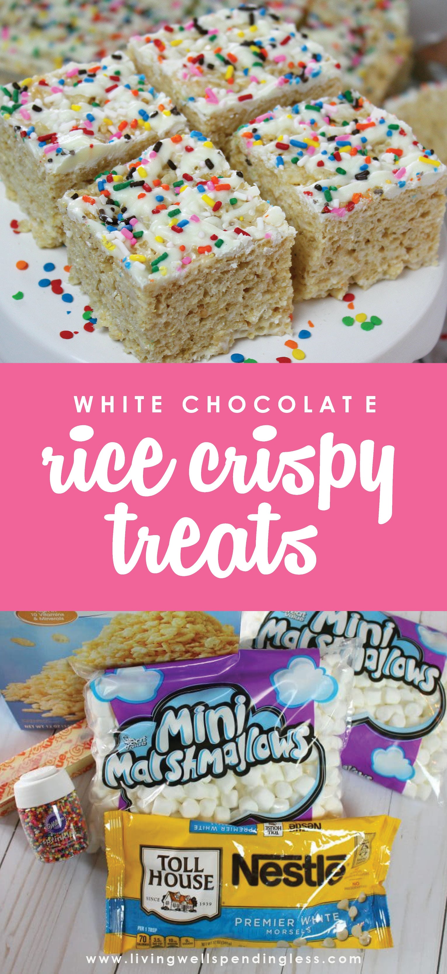 White Chocolate Rice Crispy Treats | How to Make Rice Crispy Treats