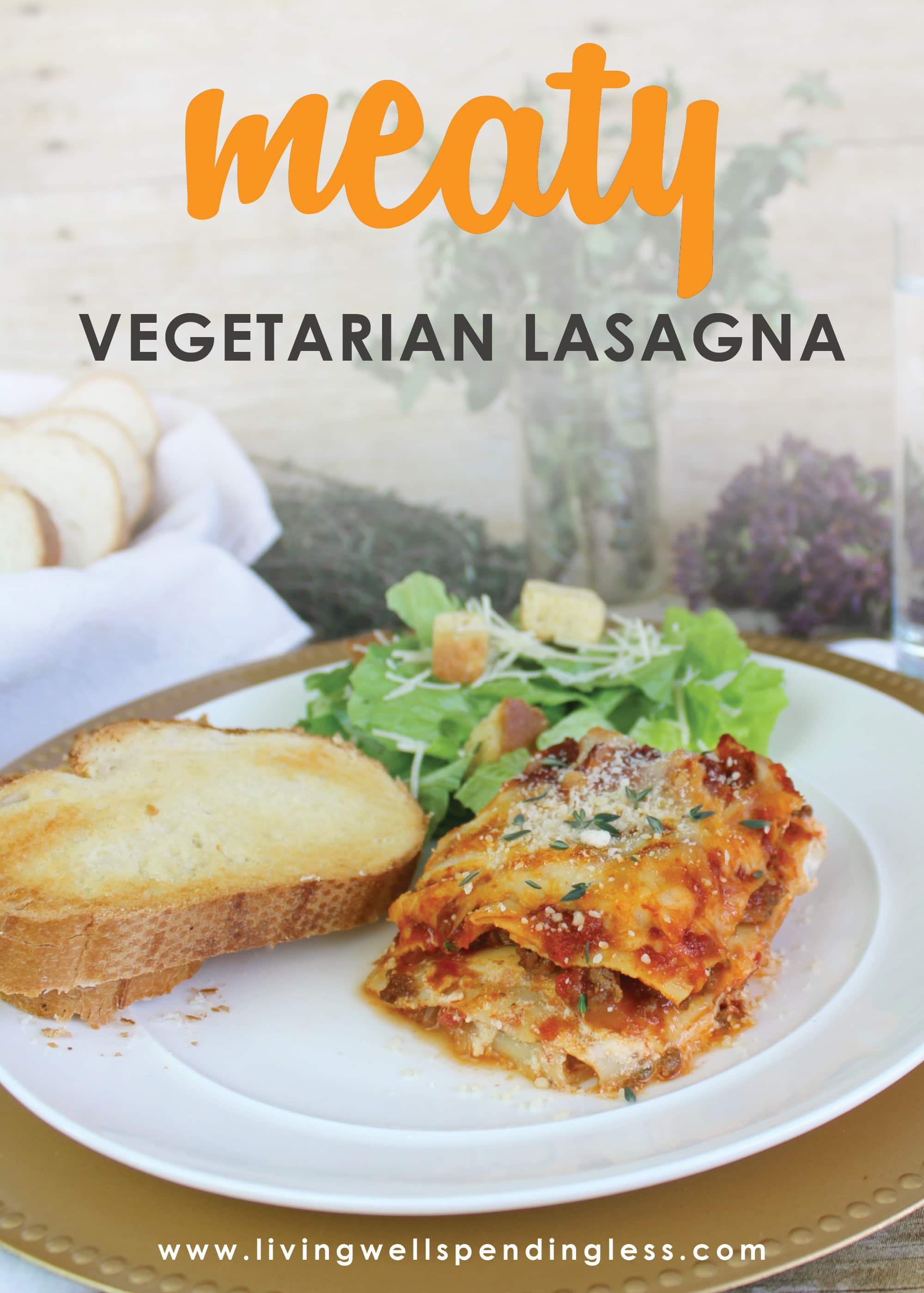 Easy "Meaty" Vegetarian Lasagna Recipe | Meatless Vegetable Lasagna
