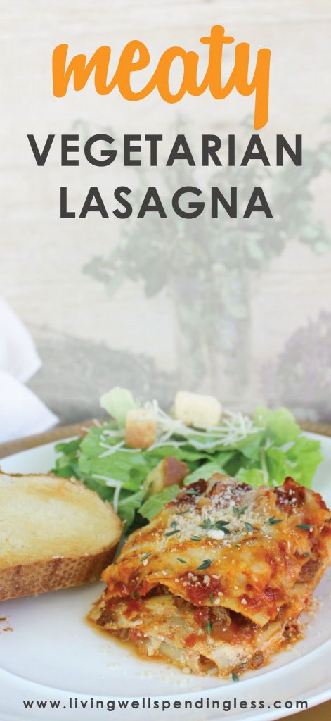 Easy "Meaty" Vegetarian Lasagna Recipe | Living Well Spending Less®