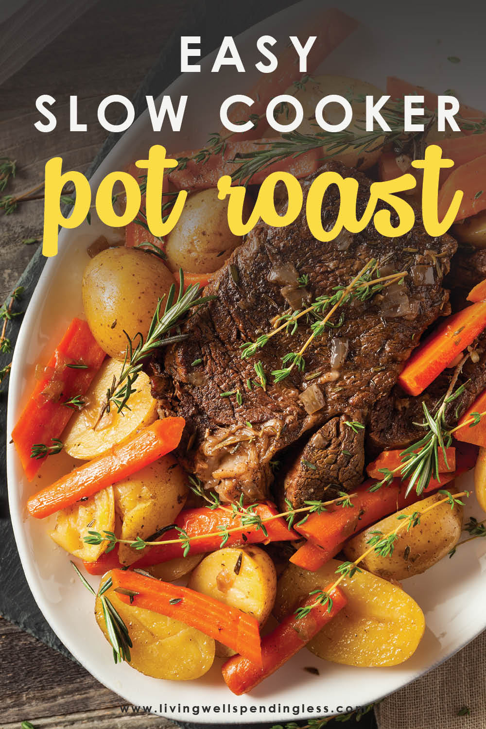 Easy Slow Cooker Pot Roast Recipe | Living Well Spending Less®